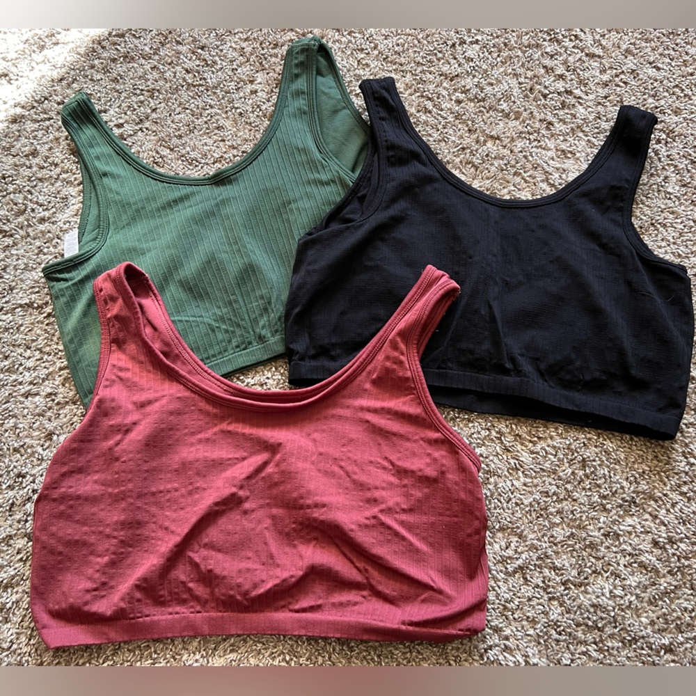 Aerie Set of 3 Ribber Sports Bras XXL